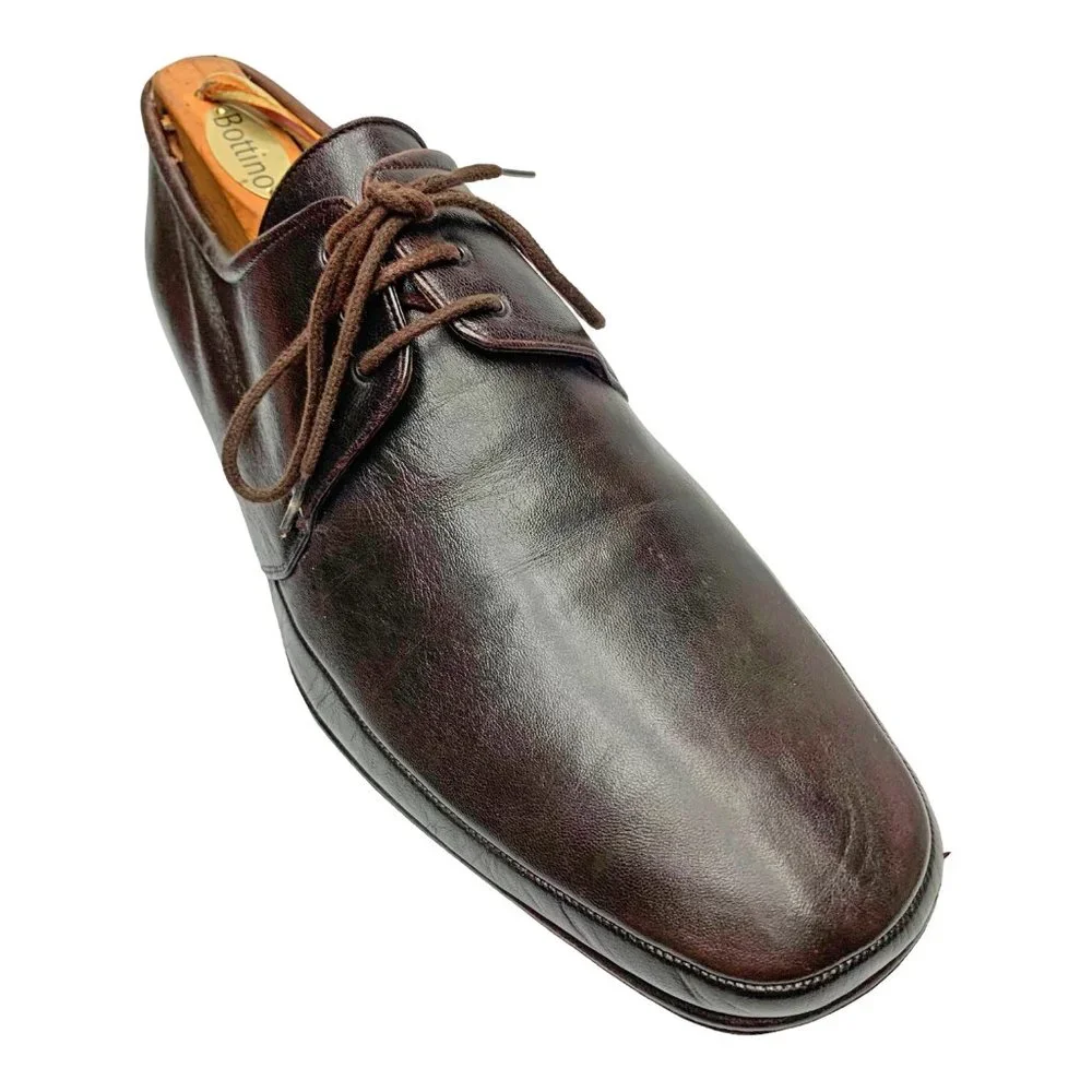 BALLY‎ Brenzo Chocolate Leather Laced Up Oxfords